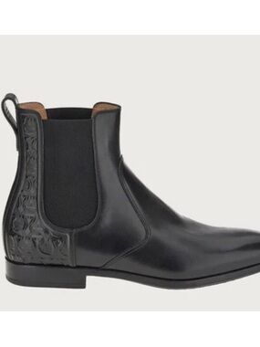 Salvatore Ferragamo sz 7.5 Nathan Men's Black Leather Chelsea Boot